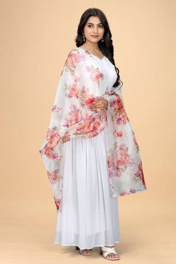 WHITE ROSE BY FVD DESIGNER GEORGETTE GOWN WHOLESALER IN INDIA